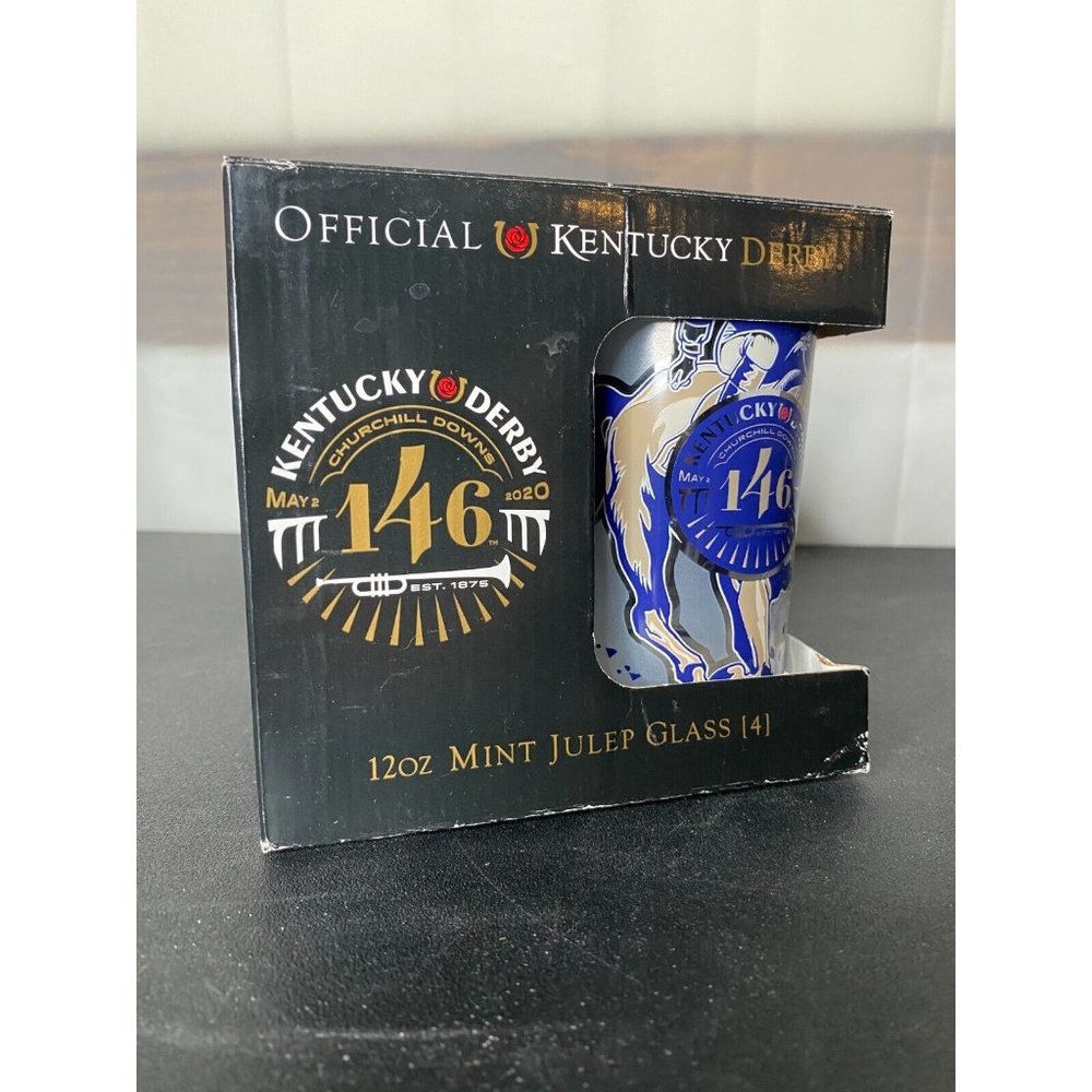 2020 KENTUCKY DERBY 146 GLASS - set of 4 in box new